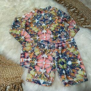 Sun Pop life long sleeve rash guard shirt and matching Shorts NWOT size 4-6T